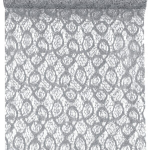 Metallic lace look table runner