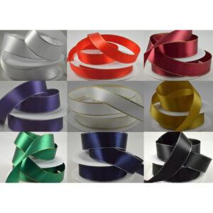 Satin ribbon with lurex edge