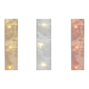Wired edged polyester ribbon with led lights