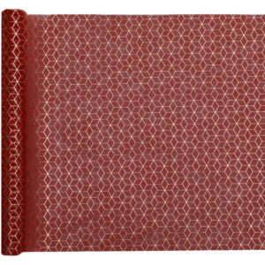 Cotton table runner with gold Geometric design
