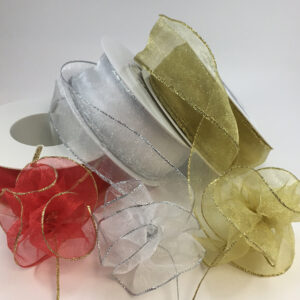 Glitter Organza pull bow