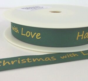 Cotton ribbon with Festive print