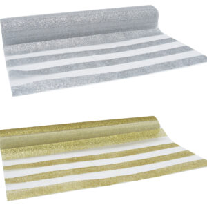 Organza striped table runner