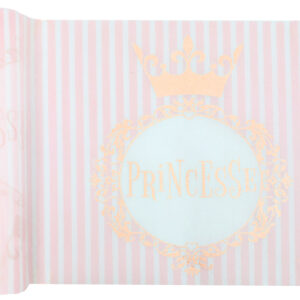 Princess party table runner in rose gold 28cm x 3m