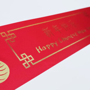 Chinese 2025 New Year of the snake Banner red and gold 100mm x 1m