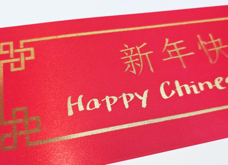 Chinese 2025 New Year of the snake Banner red and gold 100mm x 1m